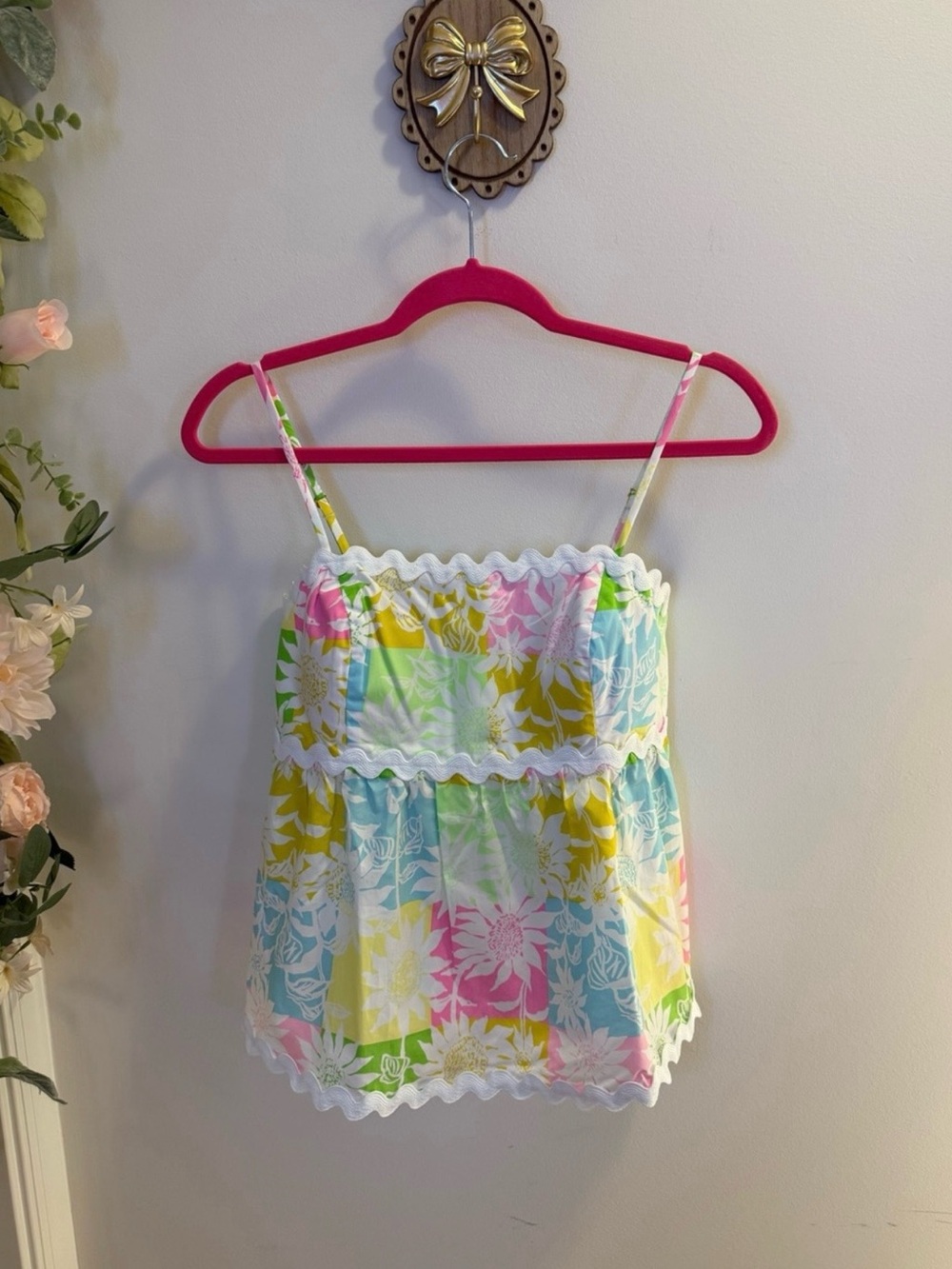 NWT Lilly Pulitzer Jaydis Top • Size 6 • Via Sunny Sunflowers • MSRP $128